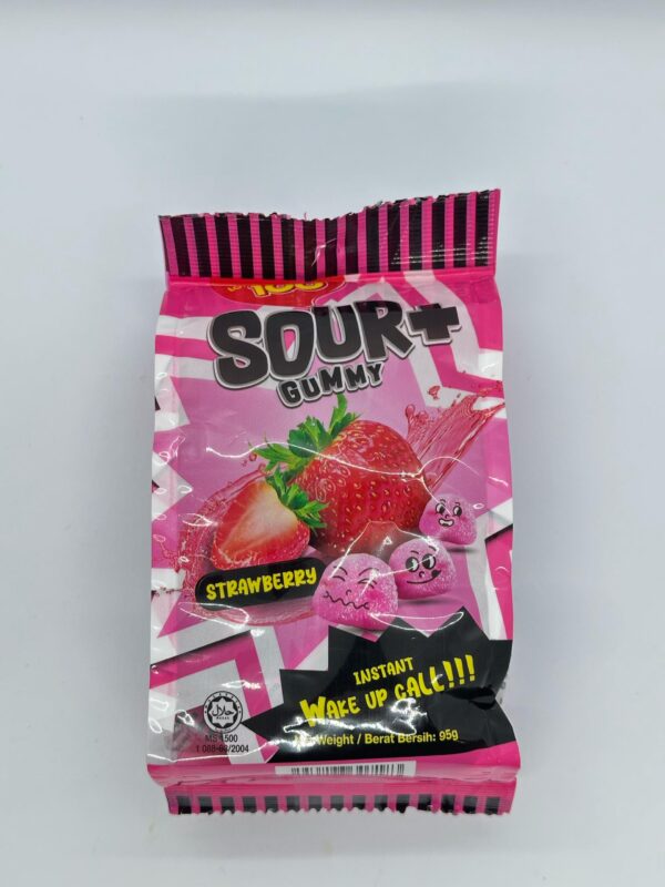 Lot 100 Sour+ Gummy Strawberry (25 pcs)
