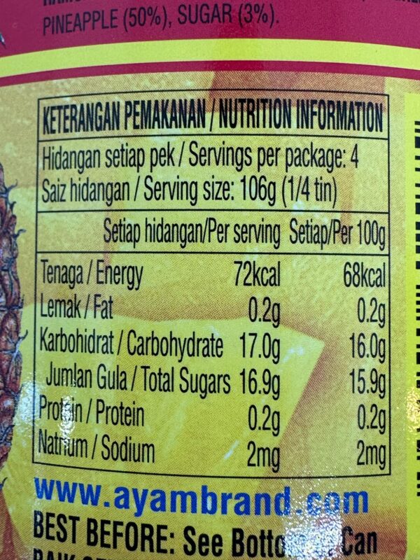 Ayam Brand Pineapple Chunk in Syrup - Image 5