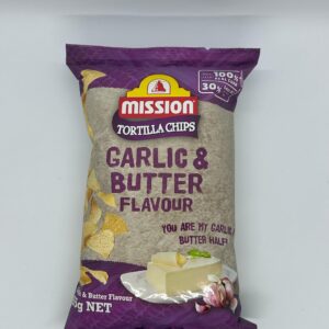 Mission Tortilla Chips Garlic & Butter Flavour