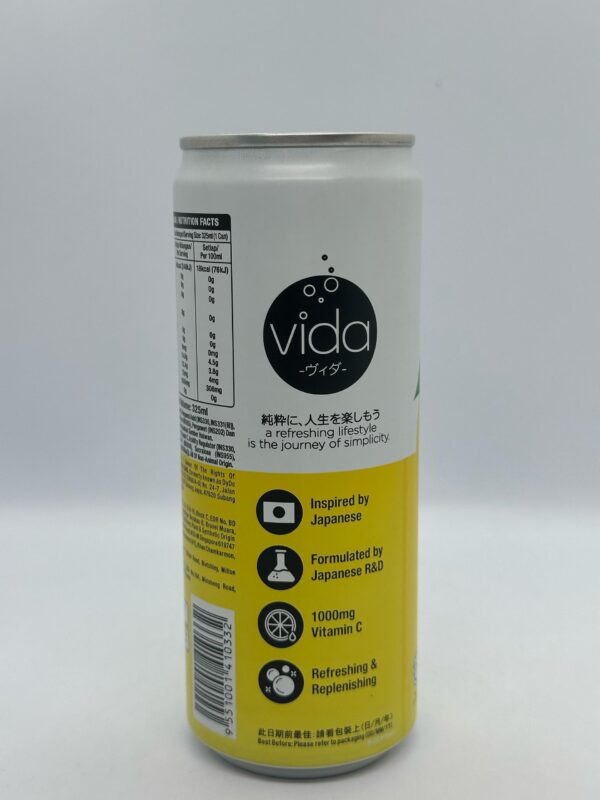 Vida Vitamin C Lemon Sparkling Flavoured Drink - Image 3