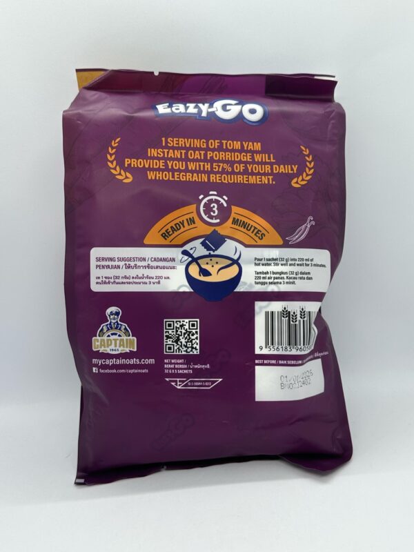 Captain Tomyam Instant Oat Porridge (6 pcs) - Image 3