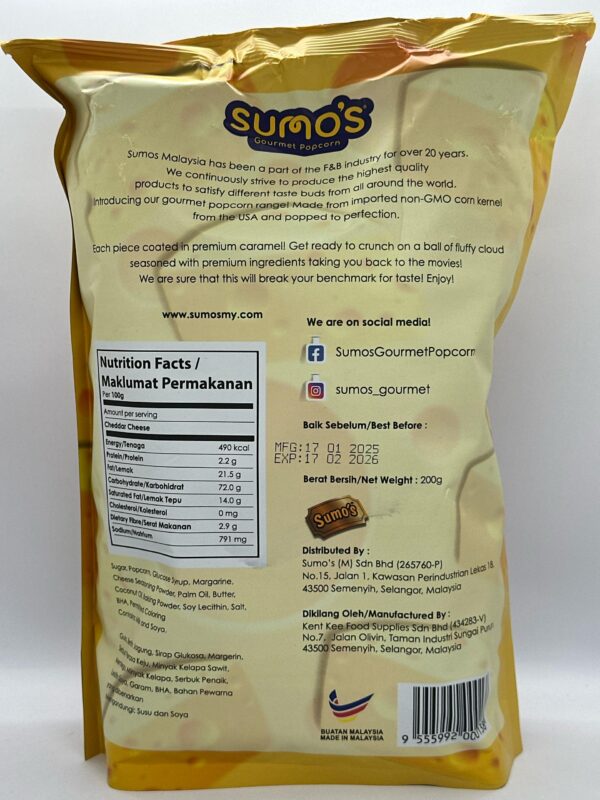 Sumo's Cheeszy Cheddar Cheese Popcorn (8 Pack) - Image 3