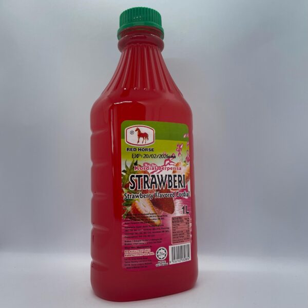 Red Horse Strawberry Flavored Cordial (1Litres) - Image 3