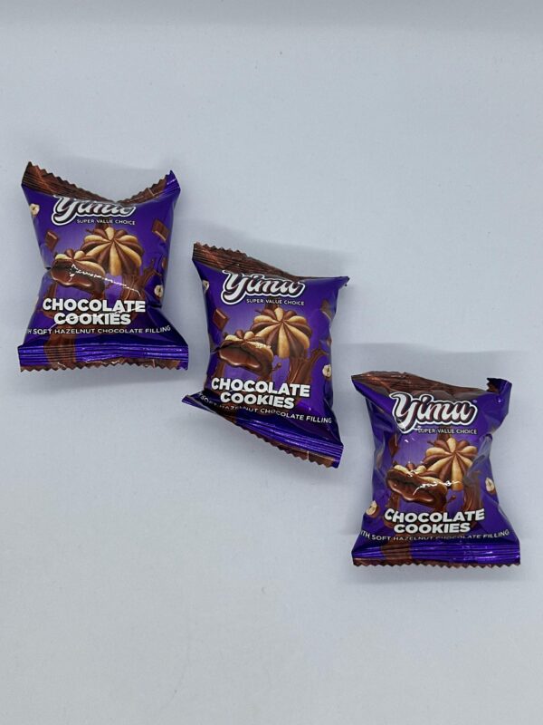 Yum Chocolate Cookies with Hazelnut Chocolate Filling (25 pack) - Image 5